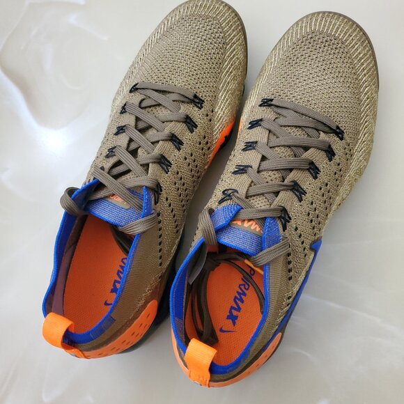 nike vapormax golden beige racer blue